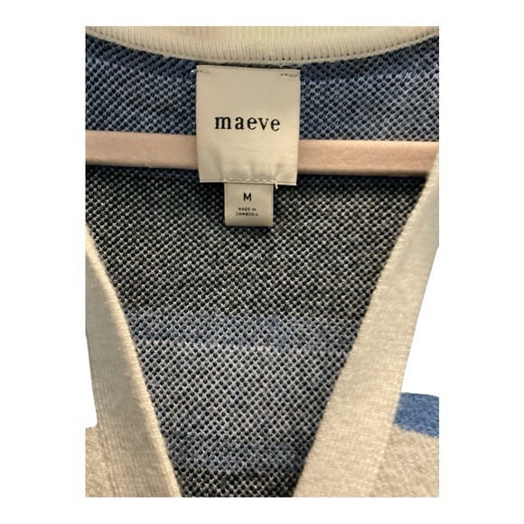 Women’s Anthropologie Maeve striped, long sleeve, collared dress, size medium - Picture 3 of 4